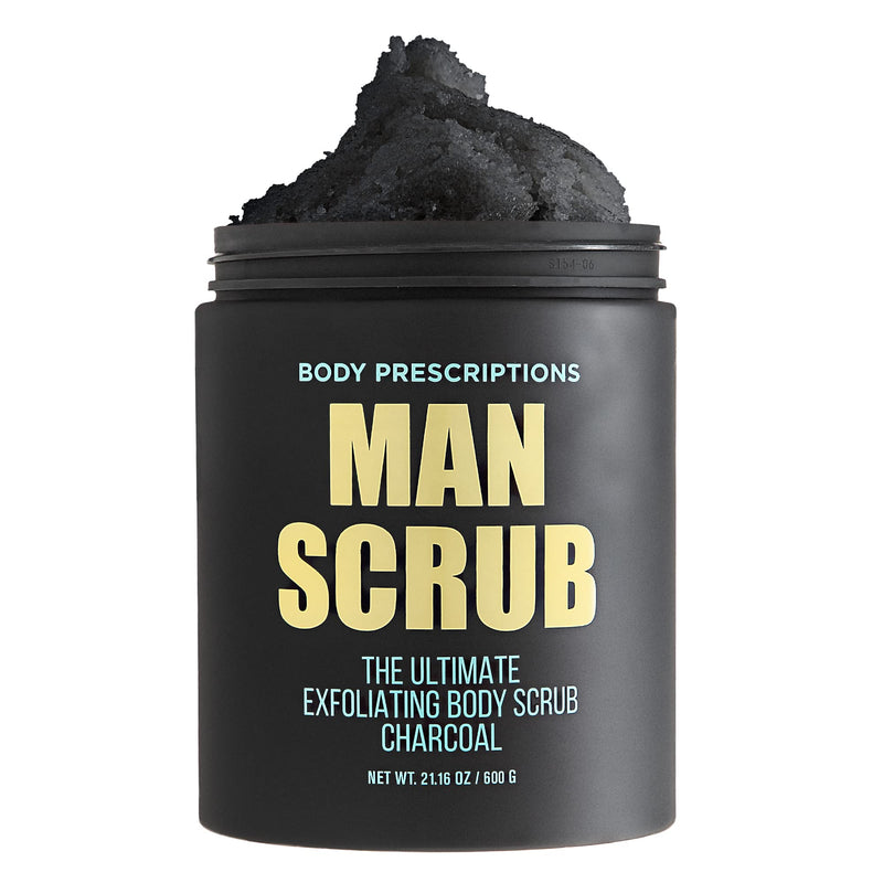 Body Prescriptions MenâS Exfoliating Body Scrub â Ultimate Skin Cleansing Wash in Jar with Twist-Top Lid, for All Skin Types, 21 Ounce (Pack of