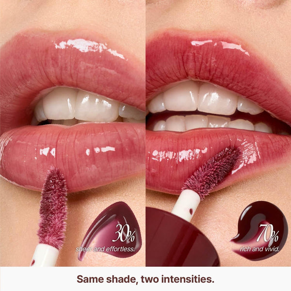fwee 3D Voluming Gloss 70% (Rich) | Rozy 70% | High Shine, Non-Sticky Lip Gloss for Makeup | Long-Lasting, Moisturizing Gel Formula | 30%, 70%