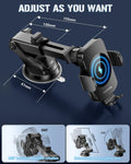 Wireless Car Charger, Fast Charging Phone Holder 3 in 1 Phone Mount Auto Clamping Car Accessories Compatible with Iphone 16 15 14 13 12 11 Xs XR,