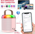 Mini Karaoke Machine for Kids Portable Bluetooth 5.3 Speaker Led Lights with 2 Wireless Microphones Karaoke Gifts for Girls Boys Audlt Birthday