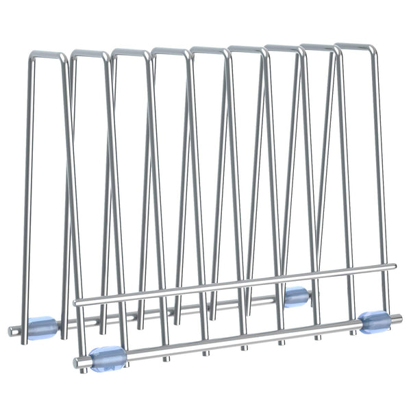 IDEATECH Bags Rack, Drying Rack for Bags, Stainless Stand, File Organizer Desktop Storage Book Shelf, Kitchen Storage & Organization (Silver)