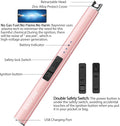 RAYONNER Lighter Electric Candle Lighters Rechargeable USB Lighter Arc Lighters for Candle Camping (1Pack, Rose Gold)