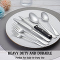 24 Pcs Silverware Set with Steak Knives Service for 4,Stainless Steel Flatware Set,Mirror Polished Cutlery Utensil Set,Home Kitchen Eating