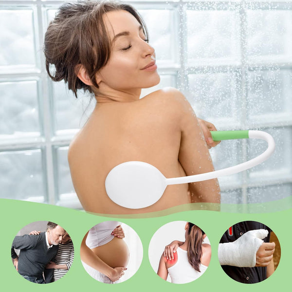 27.5â Back Bath Brush with Long Curved Long Handle,Shower Brush with U-Shaped for Cleaning,Body Scrubber for Elderly,Disabled,
