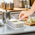 Napkin Holder for Table, Acrylic Guest Towel Holder for Bathroom, Clear Disposable Paper Hand Towels Tray for Kitchen, Cocktail Napkin Holder,