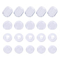 Maxdot 100 Pieces 4 Size Earring Pads Silicone Comfort Earring Cushions for Clips on Earrings, Clear