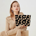 Cosmetic Bag Makeup Bag Preppy Cute Corduroy Toiletry Bag for Women Travel Essentials (Full Beige)