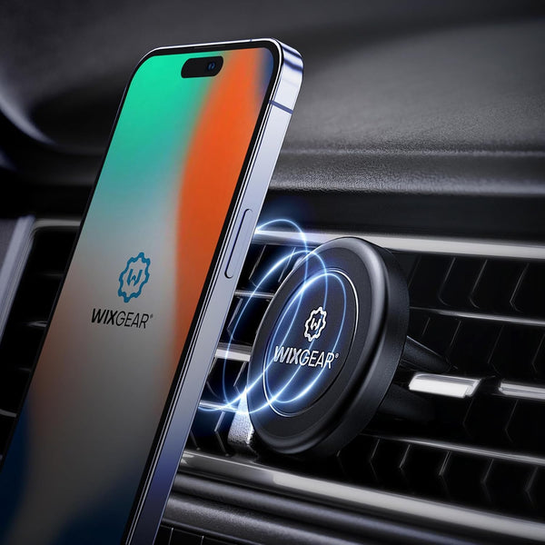 Magnetic Phone Holder for Car, Wixgear [2 Pack] Universal Air Vent Magnetic Phone Mount for Car, Car Phone Holder Mount for Cell Phones and Mini