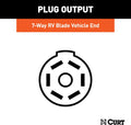 CURT 58150 Vehicle-Side 7-Pin RV Blade Trailer Wiring Harness Connector