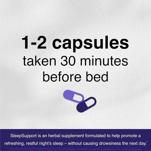 Sleepsupport - Natural Sleep Aid for Adults to Help Promote Calm and Relaxation - Organic Sleep Supplement with Ashwagandha, Valerian Root,