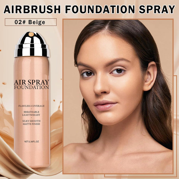 Air Brush Makeup Foundation,Flawless Airbrush Foundation for Older Women,Teenagers,Middle-Aged and Mature Skin,Buildable Coverage with Anti-Aging