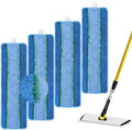 Upgraded Replacement Microfiber Mop Pads for Rubbermaid Commercial 18 Inch Mop 17 Inch Mop, Reusable Wet & Dry Commercial Cleaning Flat Mop System