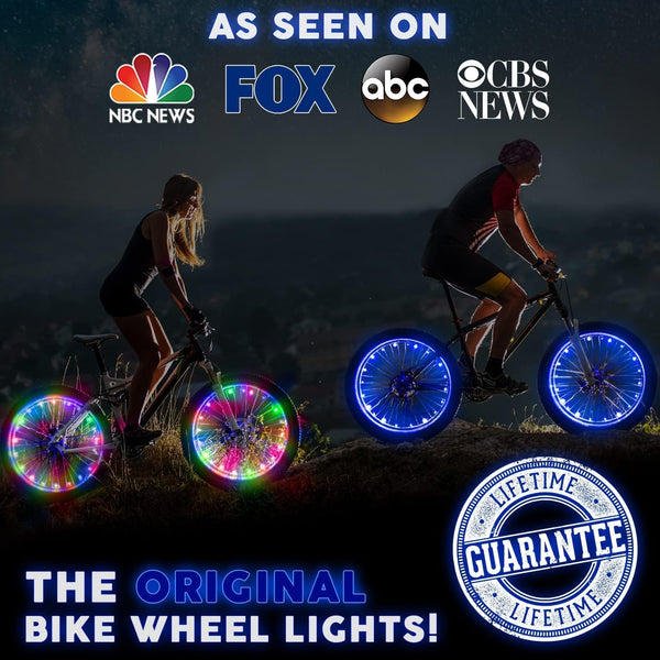 Activ Life LED Bike Wheel Lights with Batteries Included, Get 100% Brighter and Visible from All Angles for Ultimate Safety & Style (1 Tire Pack,