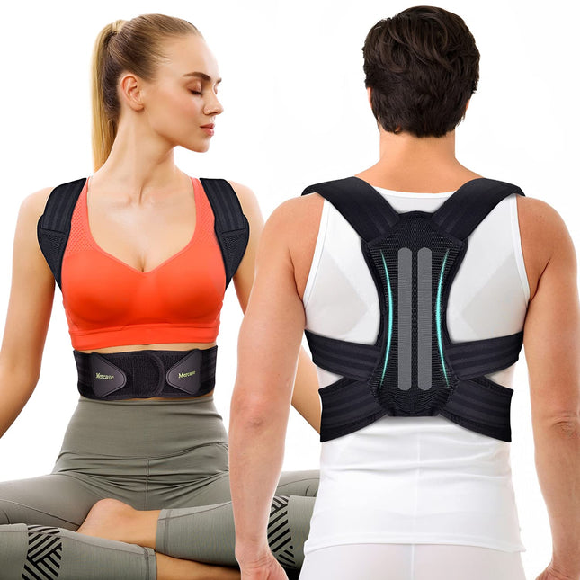 Mercase Posture Corrector for Men & Women, Adjustable Back Brace for Upper Back & Shoulder Support, Pain Relief & Better