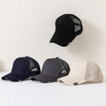 Oversize XXL Baseball Cap, Extra Large High Crown Hat for Big Heads 23.6"-25.6", Adjustable Plain Mesh Back Trucker Hat