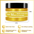 Matio Acrylic Paint Metallic Gold, 120ML Pearlescent Effect Gold Paint, Non Toxic Non Fading Gold Leaf Paint for Art Painting, Handcrafts, Canvas,