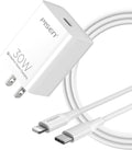 PISEN 30W USB C Charger - USB C Fast Charger Block, PD3.0 Wall Charger with 4FT Type C to L Cable, 30W Power Adapter for Iphone