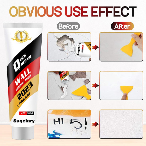 Sugelary Drywall Patch Repair Kit with Scraper, Wall Spackle Paste, Mending Agent Quick and Easy Solution to Fill The Holes for Home Wall, Plaster