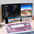 Large Keyboard Mouse Pad Set, Extended Mouse Pad+Keyboard Wrist Rest Support, Memory Foam Ergonomic Easy Typing, 4Pcs (35.4×15.7 in) Desk Pad Set