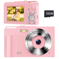 Digital Camera for Kids: Pink Camera for Teens - Christmas Birthday Gifts for Girls 8-10 - 16X Zoom Shoot Camera for Ages 8-13 - Compact Camera