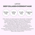 LAPCOS Deep Collagen Glass Skin Overnight Mask - Korean Skin Care Mask W/Rose PDRN, Vegan Collagen & Hydrogel Sheet - Hypoallergenic Firming
