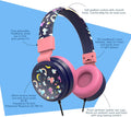 Gabba Goods Kids Safe Headphones, Foldable Tangle-Free 3.5mm Jack, Volume Limiting 85/94dB, Over-Ear with Microphone for