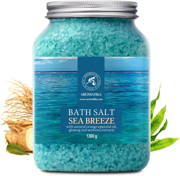 Bath Sea Salt 46 Oz - Sea Breeze Salt - Natural Bath Sea Salts - Best for Good Sleep - Relaxing - Calming - Body Care - Beauty - Aromatherapy 46