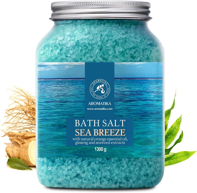 Bath Sea Salt 46 Oz - Sea Breeze Salt - Natural Bath Sea Salts - Best for Good Sleep - Relaxing - Calming - Body Care - 