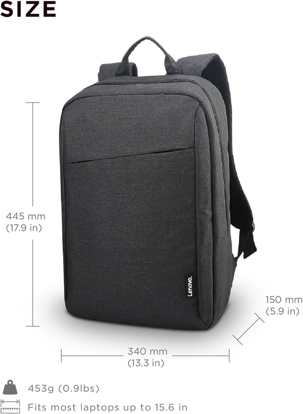 Lenovo Laptop Backpack B210, 15.6-Inch Laptop/Tablet, Durable, Water-Repellent, Lightweight, Clean Design, Sleek for Travel, Business Casual or
