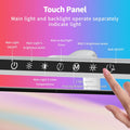 2-In-1 Desk Lamp with RGB Backlight,Architect Desk Lamps for Home Office,24W Tall Desk Lamp with Clamp,60"Timer,25 Lighting Modes,Eye Protection