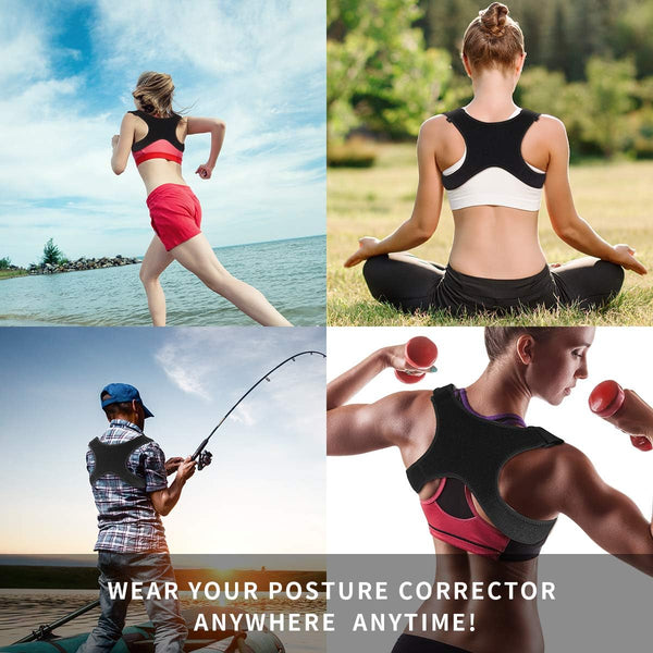 Posture Corrector for Men Women&Children Upper Back Brace Adjustable and Effective Clavicle Support Device for Thoracic Kyphosis and Shoulder Pain