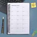 Utytrees Planner 2025-2026 - 18 Months, Black PP Cover-2025.1, 5.2" X 7.5" - Daily, Weekly & Monthly Planner with Water Intake Checklist