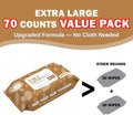 Air Jungles 3In1 Leather Cleaner Wipes 70 Count, Extra Large 8" X 10" Size, Clean Condition Protect Wipes for Vinyl and Leather Apparel Furniture