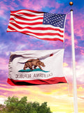 PAMASE Flag Rope and Clips Kit - 100Ft Flag Pole Rope Halyard with Cleat Hook & 4 Pcs Swivel Snap Clips for Flagpoles up to 50Ft, Outdoor Porch