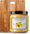 Premium Cutting Board Finish Wax - Natural Beeswax and Carnauba Wax - Enriched with Lemon & Orange Oils - for Wood Butcher Blocks, Wooden Bowls,