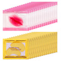 30 Pairs Lip Masks & Eye Masks, 24K Gold Gel Crystal Collagen Eye Pads, Moisturizing Lip Mask Crystal Lip Pads, under Eye Patches for Puffy Eyes,