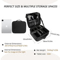 Gzcz Travel Makeup Bag,10.4 Inches Portable Makeup Case Cosmetic Train Case Organizer Artist Storage Bag with Adjustable Dividers for Cosmetics