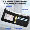 EXXBYELI Boys Wallet for Kids, Cool Kids Gamer Wallet for Boys Ages 8-10 9-12 11-15 with Credit Id Card Cash Holder Black Rfid Blocking Zipper for