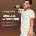 Singing Machine Portable Wireless Microphone (Black) - Premium Unidirectional UHF Wireless Mic for Singing, Speeches & Events - Cordless Mic