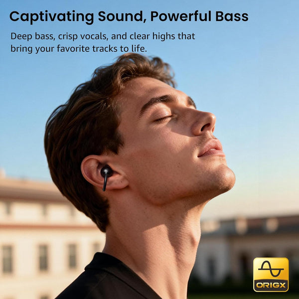 TOZO Openearring True Open Ear Headphones, Lightweight Comfort Open Ear Clip Wireless Earbuds, 40H Play Bluetooth 5.4 Headphones with Smart