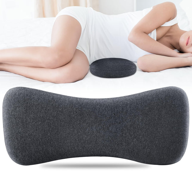 Hapiclody Lumbar Support Pillow for Sleeping Memory Foam Lumbar Pillow for Lower Back Pain Relief Back Support Pillow fo