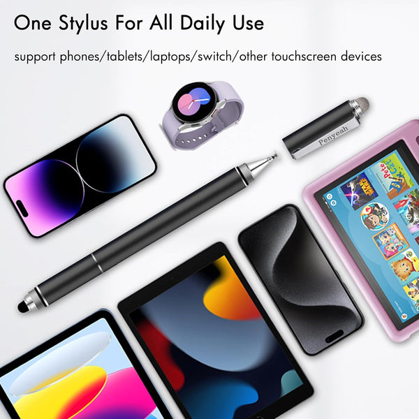 Penyeah Stylus Pen, 4 in 1 Disc Stylus Pens for Touch Screens, High Precision and Sensitivity Universal Capacitive Stylus, Stylist for