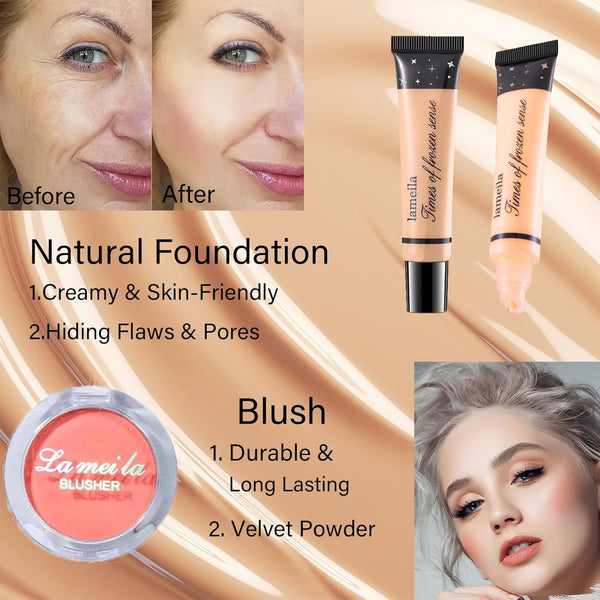 Makeup Set for Women, Makeup Full Kit for Beginners & Professionals, Travel Makeup Set for Teens & Adults, Makeup Gift Set for Girls, Eyeshadow