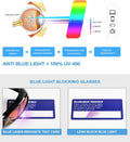 Eyekepper 100% Blue Light Reduction,Huge Fitover Anti-Blue Blocking Computer Eyeglasses with Extra Amber Lenses, Black