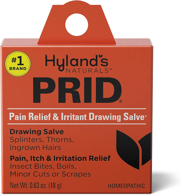 Hyland'S PRID Drawing Salve, Topical Skin Irritation Relief, for Splinters, Thorns, Ingrown Hairs, Itch Relief for Bug Bites, Boils, Minor Cuts