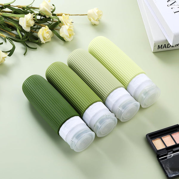 Travel Bottles for Toiletries, Tsa Approved 3Oz Portable Travel Bottles, BPA Free Leak Proof Squeezable Silicone Travel Size Containers, Travel