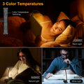 Gritin 19 LED Rechargeable Book Light for Reading in Bed with Memory Function- Eye Caring 3 Color Temperatures,Stepless Dimming Brightness,80 Hrs
