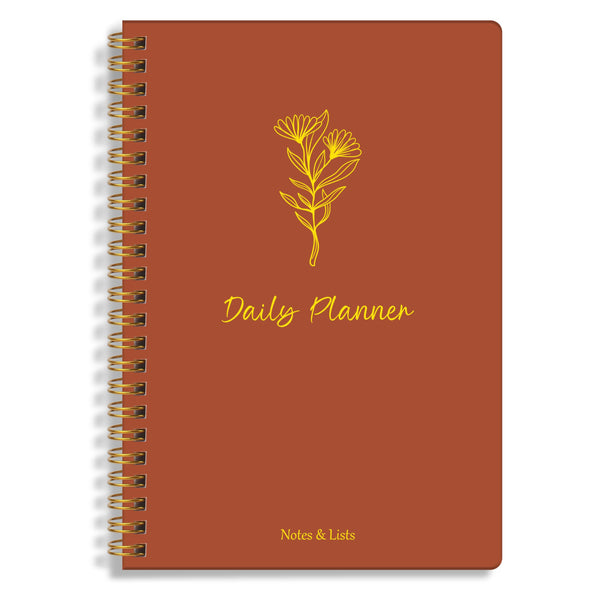 Beautiful Daily Planner Undated - to Do List Notebook with Hourly Schedules, 5.9"X 8.6", Aesthetic Planner Organize Tasks and Appointments,A5