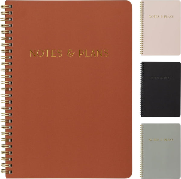 Beautiful Daily Planner and Notebook with Hourly Schedule - Aesthetic Spiral to Do List Notepad to Easily Organize Your Tasks and Appointments -