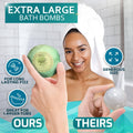 Bath Bombs Gift Set - 6 XXL Bubble Bath Fizzies (4.1 Oz Each) with Natural Dead Sea Salt Cocoa and Shea Essential Oils - Best Gift Idea for